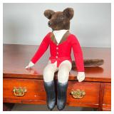 Fox Hunter Doll | A fox dressed in traditional fox hunting uniform, fixed in a permanent seated posi