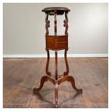 Georgian Style Plant Stand | Schott Furniture wig stand or plant stand, having a copper insert, scro