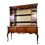 Sideboard With Hutch | Three deep drawers, serpentine skirting, cabriole legs with shell, matching h