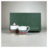 (2pc) Williams Sonoma Creamer Set | Williams Sonoma Stuart Dress Tartan creamer and lidded sugar bow