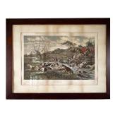Stanley Berkeley Fox Hunt Print | "Full Cry", Messrs Reid Bros. London. - w. 41 x h. 31 in (frame) 