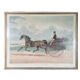 “LORD WILLIAM” CHARIOT PRINT | Engraved by J.R. Mackrell, depicts horse named “Lord William” riding 