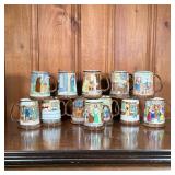 (12PC) ROYAL DOULTON “A CHRISTMAS CAROL” TANKARDS COMPLETE SET | Complete set of 12 mugs by Royal Do