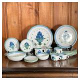 M.A. HADLEY DISH SET | Includes: 1 large serving plate, 7 dinner plates, sugar and creamer, 4 teacup