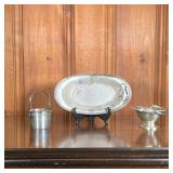 (3PC) STERLING SILVER BASKETS | Includes; large sterling catch-all, small handled basket, and open b