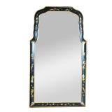 HAND PAINTED JAPANESE MIRROR | Hand carved and painted mirror with nature scenes and flora and fauna