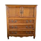 TALL FRENCH CHEST | Includes 3 large drawers and large storage area on top with 2 doors. - l. 42 x w