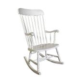 LOW WHITE ROCKING CHAIR | Low white rocking chair with spindle stretcher. - l. 28 x w. 22.5 x h. 40 