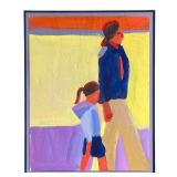 MICHELE KATEN (21st Century) | Mother with child 11.5 x 9 in., sight. Oil on paper. No apparent sign