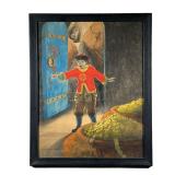 Elizabeth Tyler Wolcott Lithograph | c. 1930s, showing a young Chinese figure and pots of gold. - l.