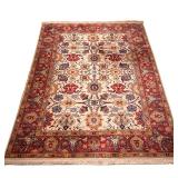 English Manor Rug | Karastan dark red and cream English Manor rug. - l. 98 x w. 67 in 