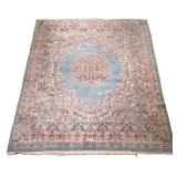 Sky Blue Carpet | Light blue carpet with red and blue floral accents. - l. 68 x h. 88 in All Country