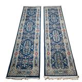 (2pc) Grand Legacy Runners | Navy blue runner with floral decoration. - l. 91 x w. 23 in All Country