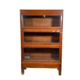 Barrister Bookcase | Three Stack Barrister Bookcase with clear glass doors. - l. 33 x w. 13 x h. 52.