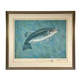 Donald Moss (1920-2010) Signed & Numbered Bass Print | Signed with personal message and numbered 19