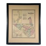 Vintage Town of Newcastle Map | Vintage map of the town of Newcastle NY showing both Newcastle and C