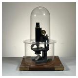Antique Spencer Lens Co. Microscope | Antique iron and brass microscope on decorative stand. Contain