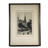 Signed M Prato Print | Signed & numbered 60/100 M. Prato print of a pocket watch. 4.5 x 4in sight. -