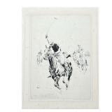 Carton Moore-Park (1877-1956) Signed Polo Etching & Drypoint | Signed etching of polo players titled