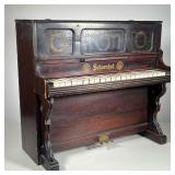 Schoenhut Piano | Child’s 22 key Piano with Original stenciling. - l. 23.5 x w. 17 x h. 21 in All Co