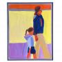 MICHELE KATEN (21st Century) | Mother with child 11.5 x 9 in., sight. Oil on paper. No apparent sign