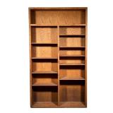 Oak Bookcase | Oak Bookcase with nine adjustable shelves. - l. 48 x w. 12.5 x h. 84 in 