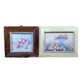 (2pc) Pair Small Theorem Paintings | Includes basket of oranges theorem & other fruit bowl theorem. 