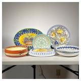  (6pc) Giacomini Italy Pottery Lot | Lot includes: (1) Giacomini Orvieto Platter (1) dec a Mano Plat