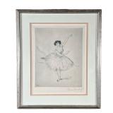 Louis Kronberg (1872-1965) Signed Ballerina Etching | “Dancing ballerina” etching signed in pencil i