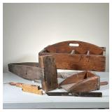 (6pc) Harness Makers Clamp & Carpenter Box Lot | Lot Includes: (1) Harness makers clamp. (1) Carpent