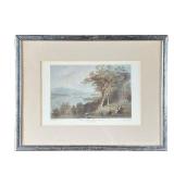 W.H. Bartlett Print Of Hudson River | Titled “Views from Hyde Park” 8.5 x 5.5in sight. - l. 12.75 x 