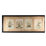 E.I. DuPont Co. Ship Prints | Includes 4 prints of DuPont Co. ships; Bon Homme Richard (1779), Const