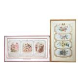(2pc) Framed Wall Calendars | Includes: The Youth’s Companion calendar from 1898 depicts scenes of y