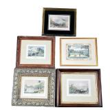  (5pc) Hudson River Prints | W.H. Bartlet Hudson River prints including; View from Port Putnam, View