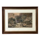 WORTHINGTON WHITTREDGE (1820-1910) | Signed W Whittredge (1820-1910) lower right. Watercolor of stre