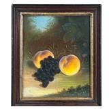 AMERICAN SCHOOL STILL LIFE | Grapes with peaches Pastel on paper 10 x 12 in. No apparent signature -