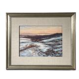 GAIL WHITE NELSON (20TH CENTURY) PASTEL | Pastel of field in winter. 