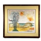 RENE CARCAN (1925-1993) LITHOGRAPH | Signed and numbered print by Rene Carcan (ed 66/99) 25.5 x 21.5