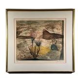 RENE CARCAN (1925-1993) LITHOGRAPH | Signed & numbered RenE Carcan print (ed. 77/99) 21.25 x 18.25in