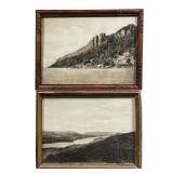(2pc) EARLY HUDSON RIVER POSTCARDS | Hand colored "Albertype" postcards published by Hudson River Da