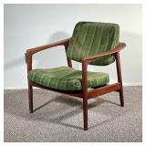 DUX MID CENTURY ARMCHAIR | Marked "Imported Original DUX Made in Sweden". Chair has a Walnut Frame a