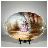 GDA PORCELAIN PLATTER | With mark of Gerard, Dufraisseix, and Abbot . Large Porcelain Platter with h