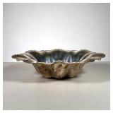 SHREVE & CO. STERLING LOBED BOWL | Shreve & Co. Scalloped Bowl with applied hammered edge design mar