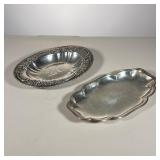  (2pc) STERLING SILVER BREAD TRAYS | Including a Bailey Banks & Biddle chased and engraved sterling 