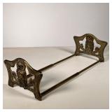 B&H OWL FORM BOOK RACK | Bradley & Hubbard adjustable bronzed book rack. Marked "B&H 9776" - Length 