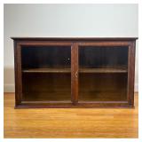 OAK CABINET | Oak Table Top Cabinet with 2 Glass Doors. 