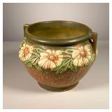 ROSEVILLE CACHE POT | Unmarked Roseville Cashepot with flowers. 