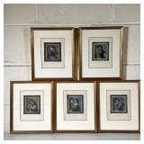 (5pc) JOHN DEAN (1754-1798) MEZZOTINTS | The Five Senses (5) 18th C Mezzotints engraved by John Dean