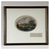 REGIS GIGNOUX (1816-1882) | Antique Housatonic Valley print - 6 x 4.5 in. (sight) - frame. 