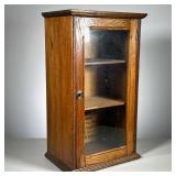 SMALL WOODEN DISPLAY CASE | Includes 3 shelves with lock & key. 